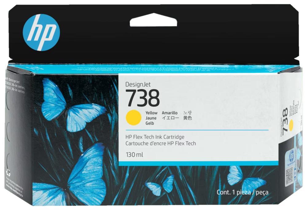 

Картридж струйный HP 738 (498N7A), желтый, оригинальный, объем 130 мл для HP DJ T850/DJ T950, 738