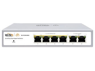 

Коммутатор Wi-Tek Easy Smart WI-PCES306G v2, управляемый, кол-во портов: 4x1 Гбит/с, кол-во SFP/uplink: RJ-45 2x1 Гбит/с, PoE: 4x30 Вт (макс. 60 Вт) (WI-PCES306G v2), WI-PCES306G v2