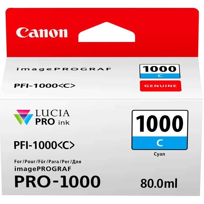 

Картридж струйный Canon PFI-1000 PC (0547C001), голубой, оригинальный, объем 80 мл для Canon Canon imagePROGRAF PRO-1000, PFI-1000 PC