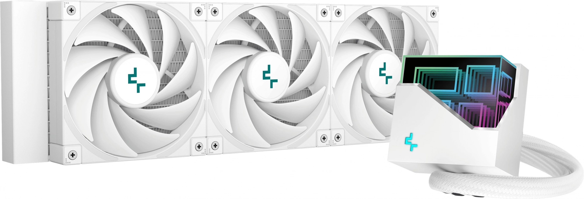 

Жидкостное охлаждение Deepcool LT720 WH для Socket 115x/2066/2011/2011-3/1200/1700/AM5/AM4/TR4/TRX40, 300 Вт, 3x12 см, ARGB (R-LT720-WHAMNF-G-1), LT720 WH