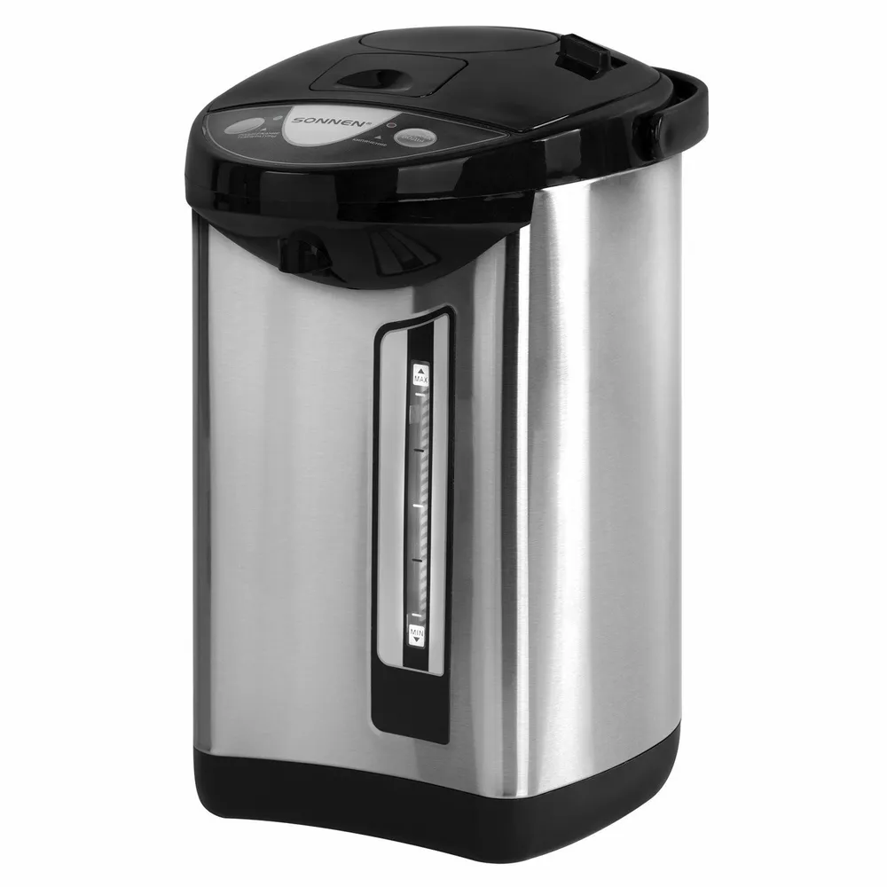

Чайник электрический SONNEN TP-50 5л. 900 Вт, пластик/нержавеющая сталь, черный/серебристый (456711), TP-50