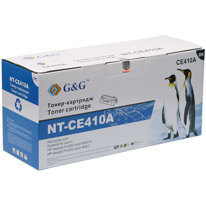 

Картридж лазерный G&G NT-CE410A (305A/CE410A), черный, 2200 страниц, совместимый для LJ Pro 300 MFP M375nw / M351a, LJ Pro 400 MFP M475dn / M475dw / M451dn / M451dw / M451nw