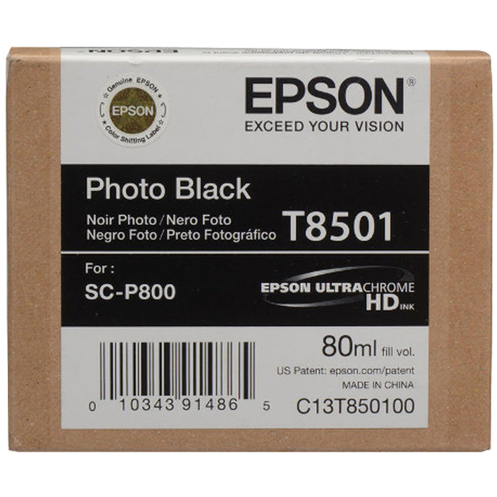 Картридж Epson T8501 (C13T850100), фото черный, 80 мл