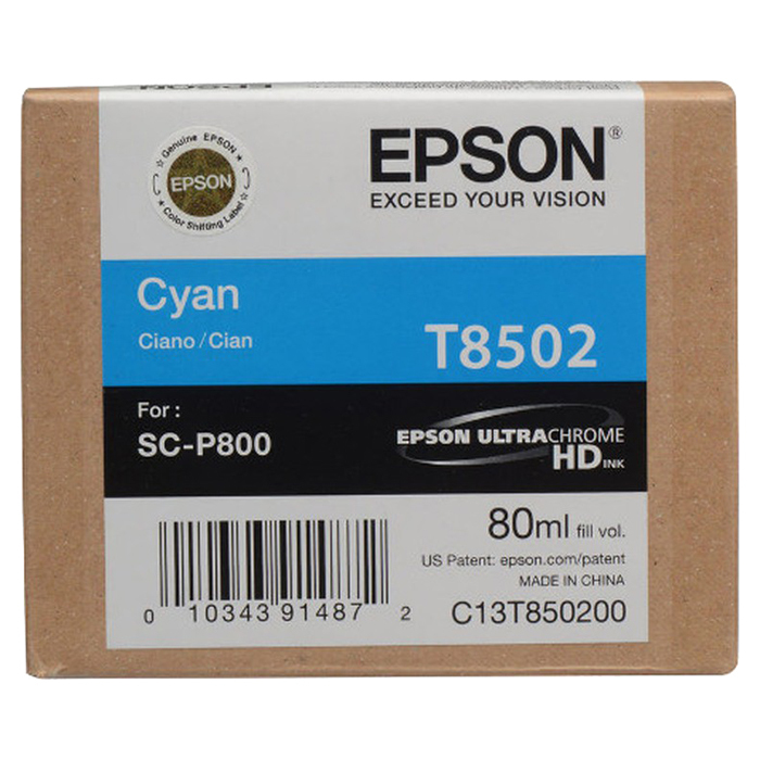 Картридж Epson T8502 (C13T850200), голубой, 80 мл