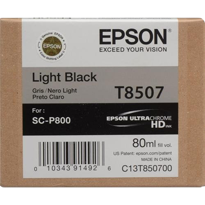Картридж Epson T8507 (C13T850700), серый, 80 мл
