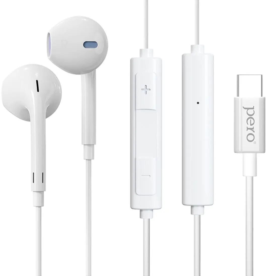 

Проводные наушники PERO EP18, USB Type-C, белый (EP18WH), EP18