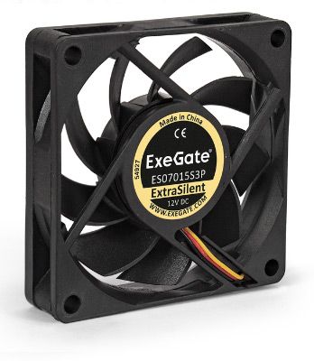 

Вентилятор ExeGate EX07015B3P, 70 мм, 3000rpm, 27 дБ, 3-pin, 1шт, черный (EX297040RUS), EX07015B3P