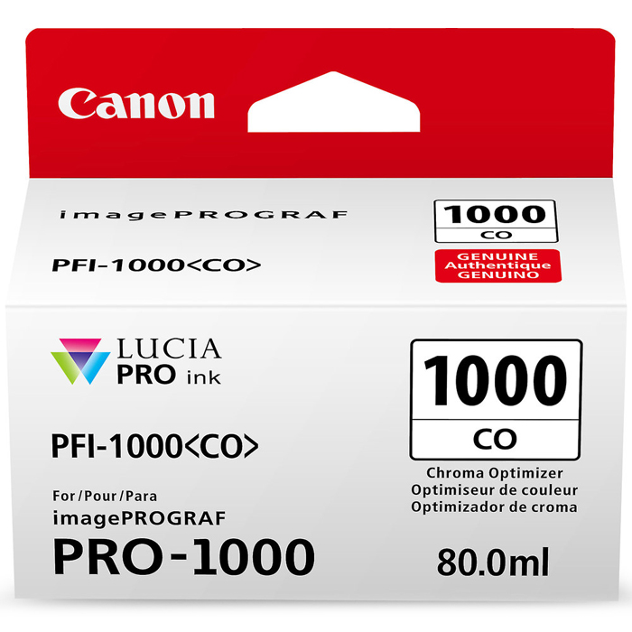 

Картридж струйный Canon PFI-1000 CO (0556C001), оптимизатор цвета, оригинальный, объем 80 мл для Canon Canon imagePROGRAF PRO-1000, PFI-1000 CO