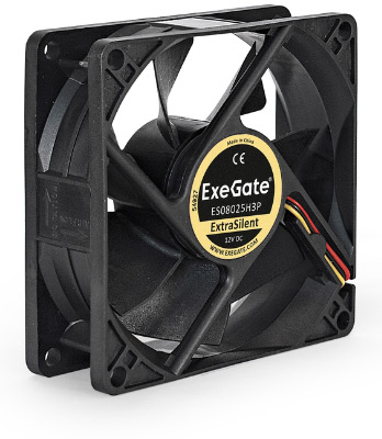 

Вентилятор ExeGate EX08020S3P-24, 80 мм, 3900rpm, 41.2 дБ, 3-pin, 1шт, черный (EX297081RUS), EX08020S3P-24