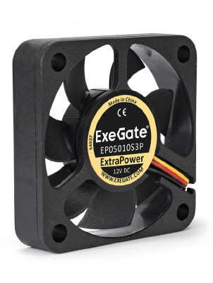 

Вентилятор ExeGate EX05010S3P-5, 50 мм, 5500rpm, 27 дБ, 3-pin, 1шт, черный (EX297001RUS), EX05010S3P-5