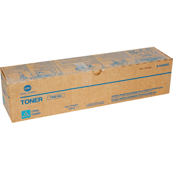 

Картридж лазерный Konica Minolta TN-616C/A1U9453, голубой, 41800 страниц, оригинальный для bizhub PRO C6000L, TN-616C