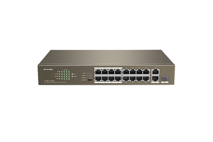 

Коммутатор IP-Com F1118P-16-150W, кол-во портов: 16x100 Мбит/с, кол-во SFP/uplink: RJ-45/combo RJ-45/SFP 2x1 Гбит/с, установка в стойку, PoE: 16x30 Вт (макс. 130 Вт) (F1118P-16-150W), TEF1118P-16-150W