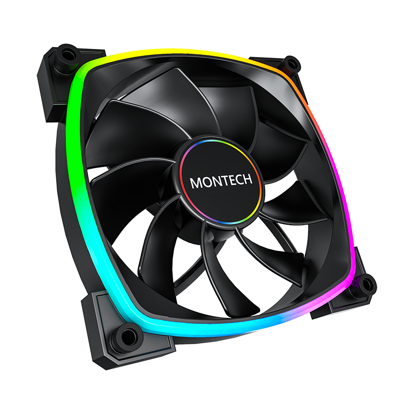 

Вентилятор MONTECH RX140 Reverse ARGB, 140 мм, 1600rpm, 27.9 дБ, 4-pin PWM, 1шт, черный, ARGB подсветка (RX140 PWM BLACK), RX140 Reverse ARGB