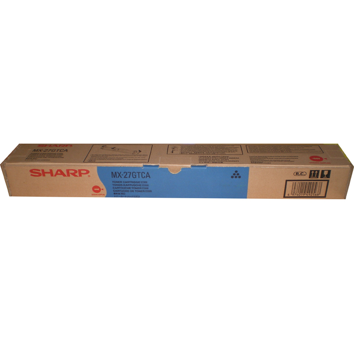 

Картридж лазерный SHARP MX27GTCA, голубой, 15000 страниц, оригинальный для Sharp MX-2300/MX-2700/MX-3500/MX-3501/MX-4500/MX-4501