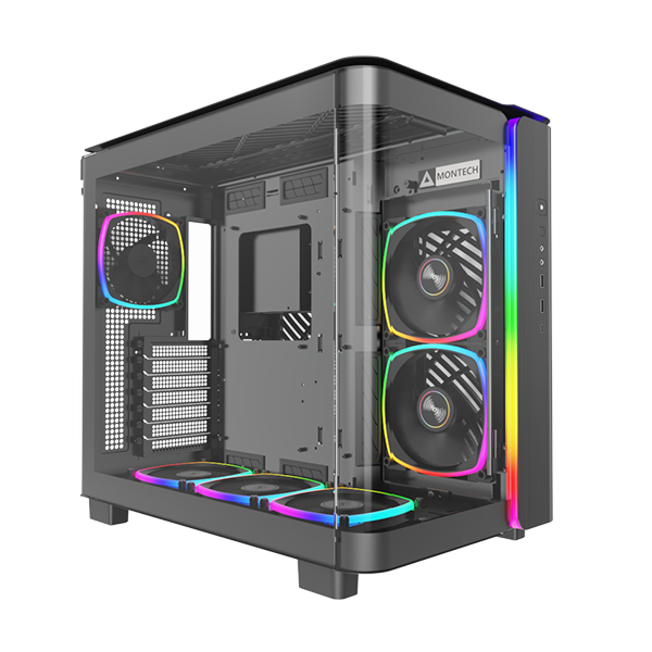 

Корпус MONTECH KING 95 PRO, ATX, Midi-Tower, 2xUSB 3.0, RGB подсветка, черный, без БП (KING 95 PRO), KING 95 PRO