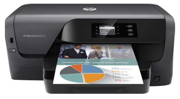 Принтер струйный HP OfficeJet Pro 8210, A4, цветной