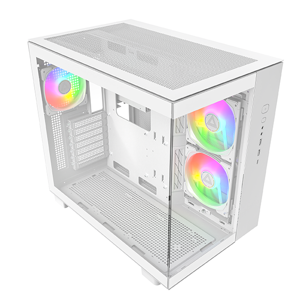 

Корпус MONTECH King 65 PRO, ATX, Midi-Tower, 2xUSB 3.0, USB Type-C, RGB подсветка, белый, без БП (KING 65 PRO W), King 65 PRO
