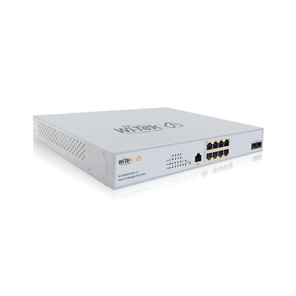 

Коммутатор Wi-Tek WI-PCMS5010BT-L3, управляемый, кол-во портов: 8x2.5 Гбит/с, кол-во SFP/uplink: SFP+ 2x10 Гбит/с, установка в стойку, PoE: 8x90 Вт (макс. 370 Вт) (WI-PCMS5010BT-L3), WI-PCMS5010BT-L3