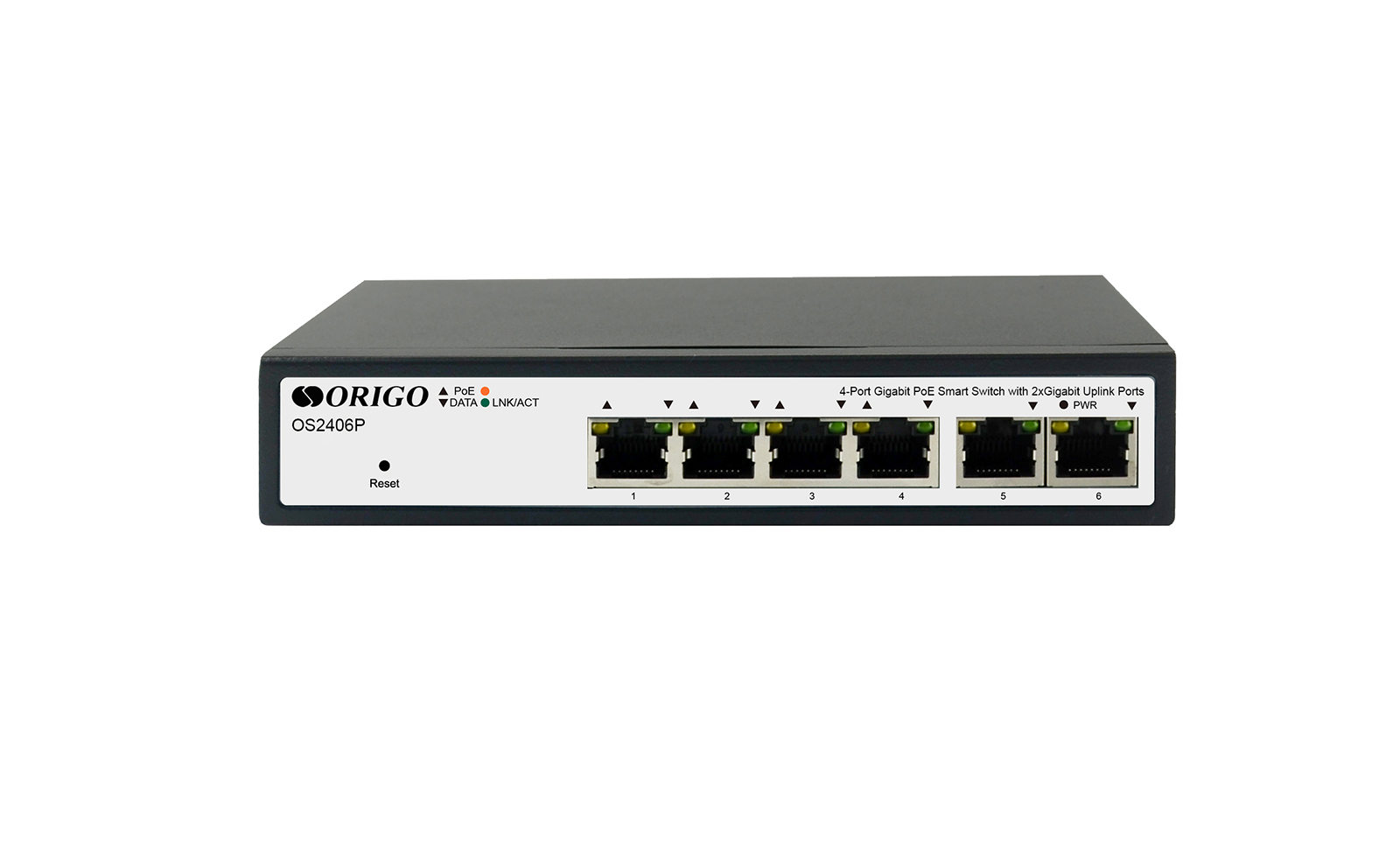 

Коммутатор ORIGO OS2406P/60W, управляемый, кол-во портов: 4x1 Гбит/с, кол-во SFP/uplink: RJ-45 2x1 Гбит/с, PoE: 4x30 Вт (макс. 60 Вт) (OS2406P/60W/A1A), OS2406P/60W