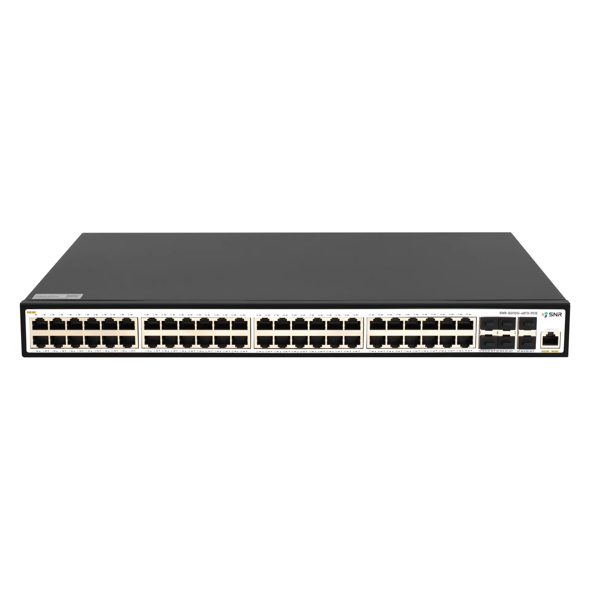 Коммутатор SNR S5110G-48TX-POE, 48x1 Гбит/с, SFP/uplink: SFP+x6 (SNR-S5110G-48TX-POE)