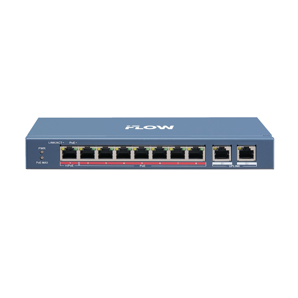 

Коммутатор iFlow F-SW-EU410HPOE-V, кол-во портов: 8x100 Мбит/с, кол-во SFP/uplink: RJ-45 2x1 Гбит/с, PoE: 8x90 Вт (макс. 110 Вт) (301803324), F-SW-EU410HPOE-V