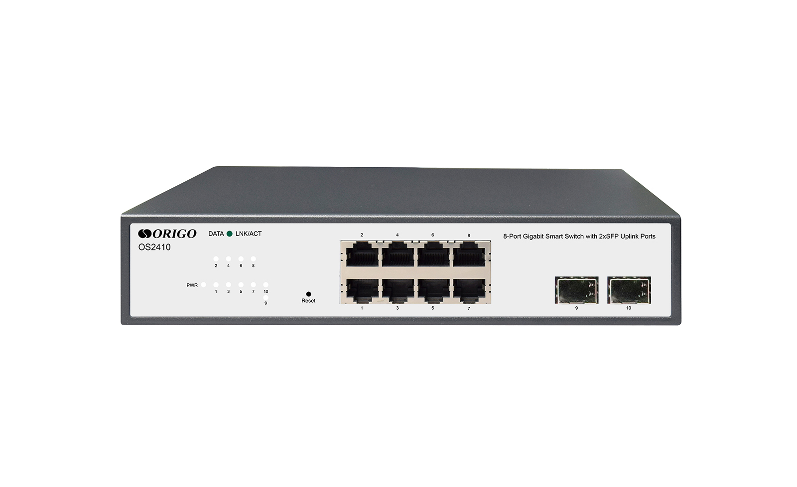 

Коммутатор ORIGO OS2410, управляемый, кол-во портов: 8x1 Гбит/с, кол-во SFP/uplink: SFP 2x1 Гбит/с (OS2410/A1A), OS2410