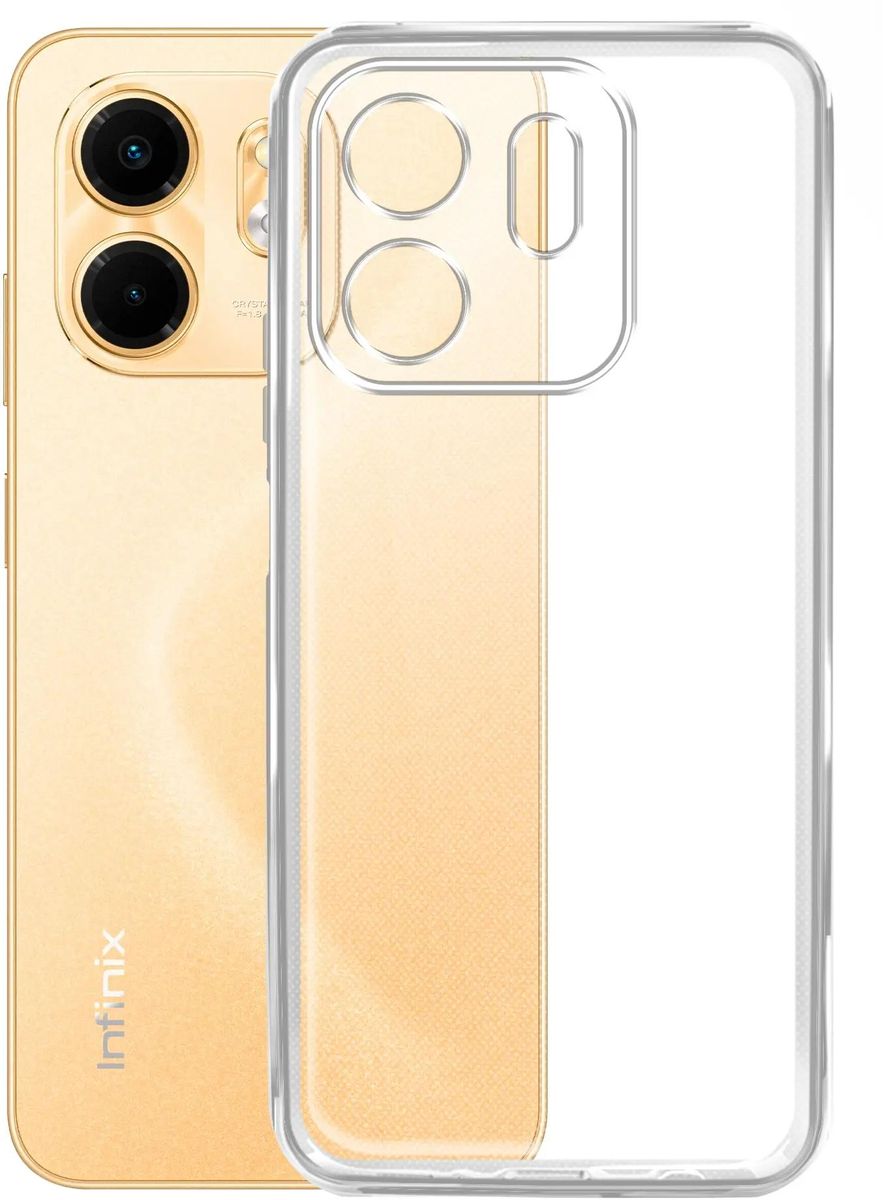 Чехол-накладка BoraSCO для смартфона Infinix Smart 9, прозрачный