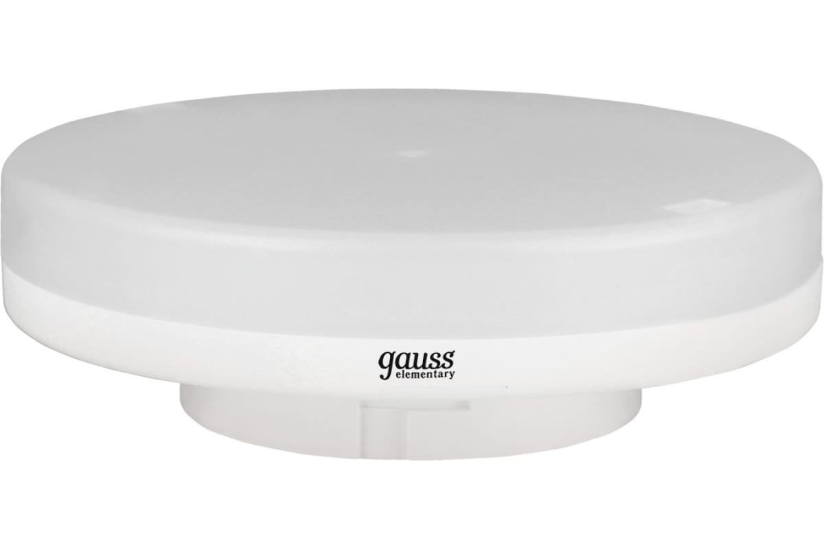 

Лампа светодиодная GX53, Tablet, 15 Вт, 1140лм, 6500K/холодный, 80-89 Ra, 10 шт., GAUSS Elementary (83835_10)