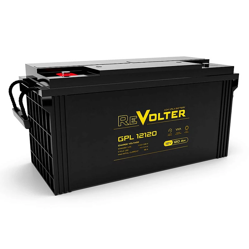 

Аккумуляторная батарея для ИБП ReVolter GPL 12120, 12V, 120Ah (GPL 12120), Черный, GPL 12120