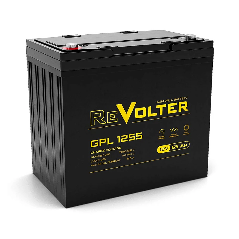 Аккумуляторная батарея для ИБП ReVolter GPL 1255, 12V, 55Ah