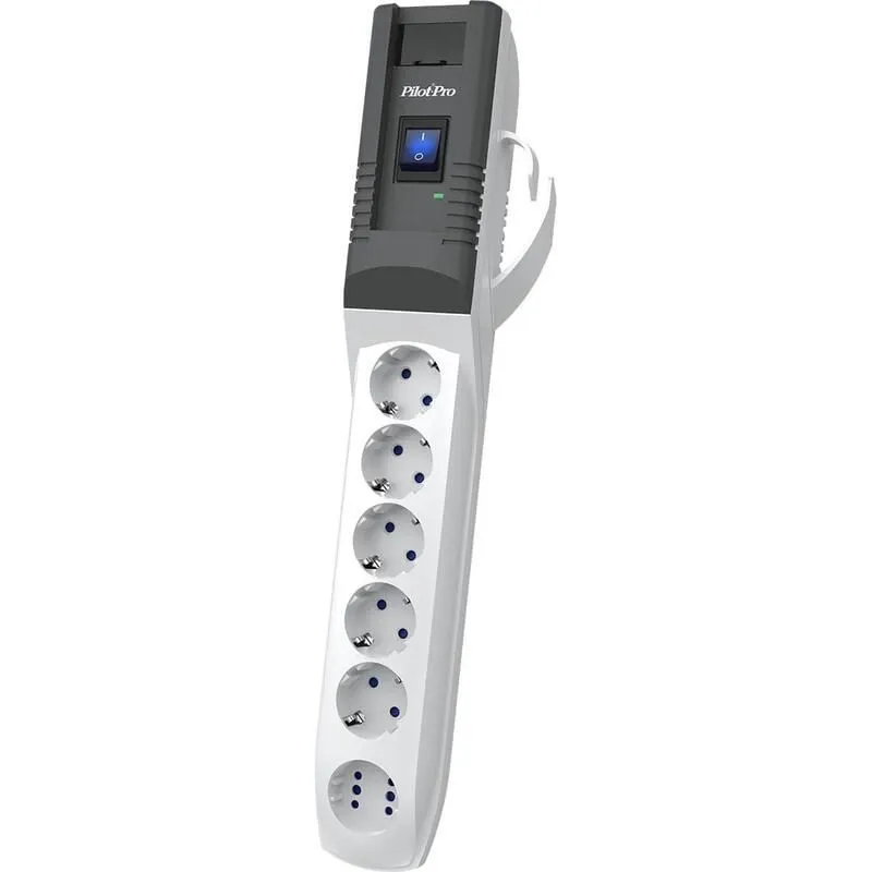 Сетевой фильтр PILOT ZIS Pro USB, 6-розеток, 7 м, белый (Pilot - Pro USB 7m)