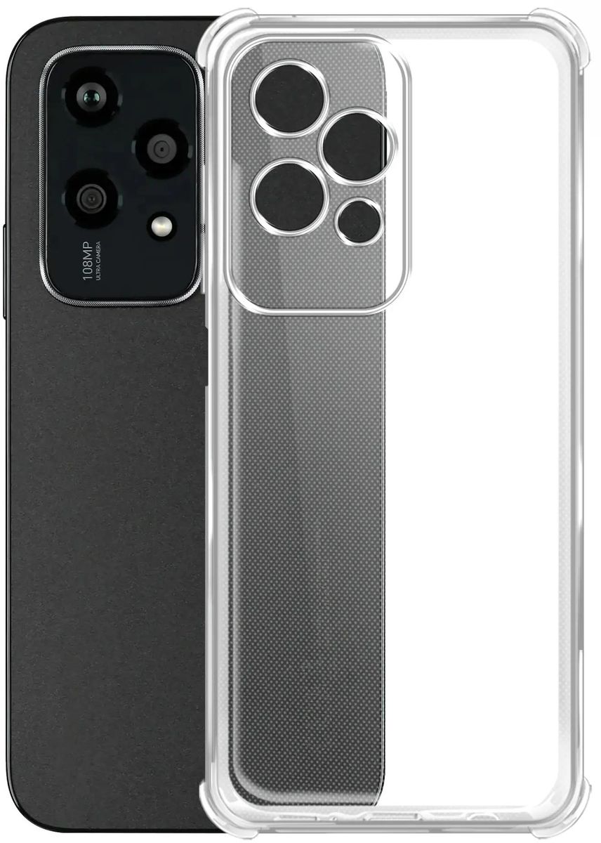 

Чехол-накладка BoraSCO для смартфона HONOR 200 lite, силикон, прозрачный (73436)