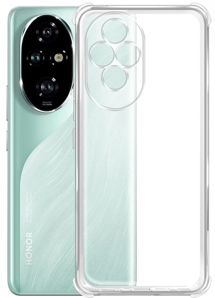 

Чехол-накладка BoraSCO для смартфона HONOR 200 Pro, силикон, прозрачный (73616)