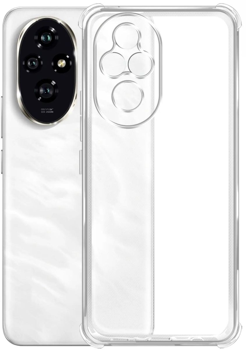 

Чехол-накладка BoraSCO для смартфона HONOR 200, силикон, прозрачный (73617)