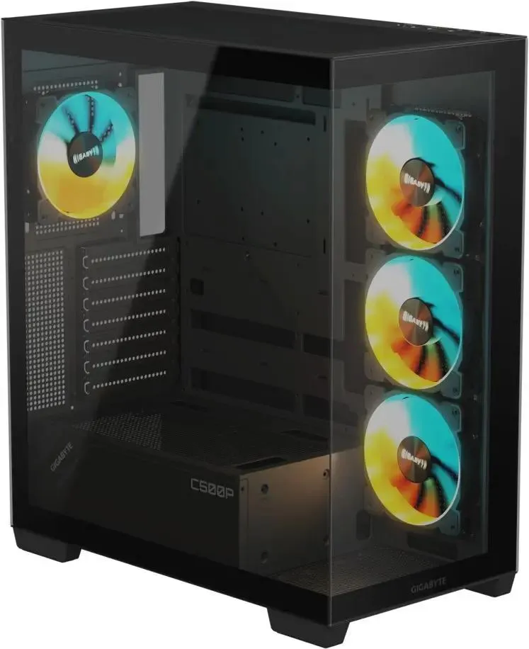 Корпус GIGABYTE C500P ST ATX Midi-Tower 2xUSB 30 USB Type-C RGB подсветка черный без БП 28300-C500B-1CKR 10700₽