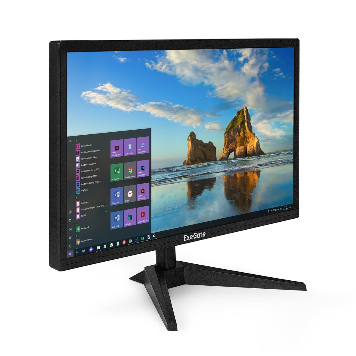 

Монитор 21.5" ExeGate EB2200A VA, 1920x1080 (16:9), 200кд/м2, 5 мс, 178°/178°, VGA, HDMI, черный (EX297376RUS), EB2200A