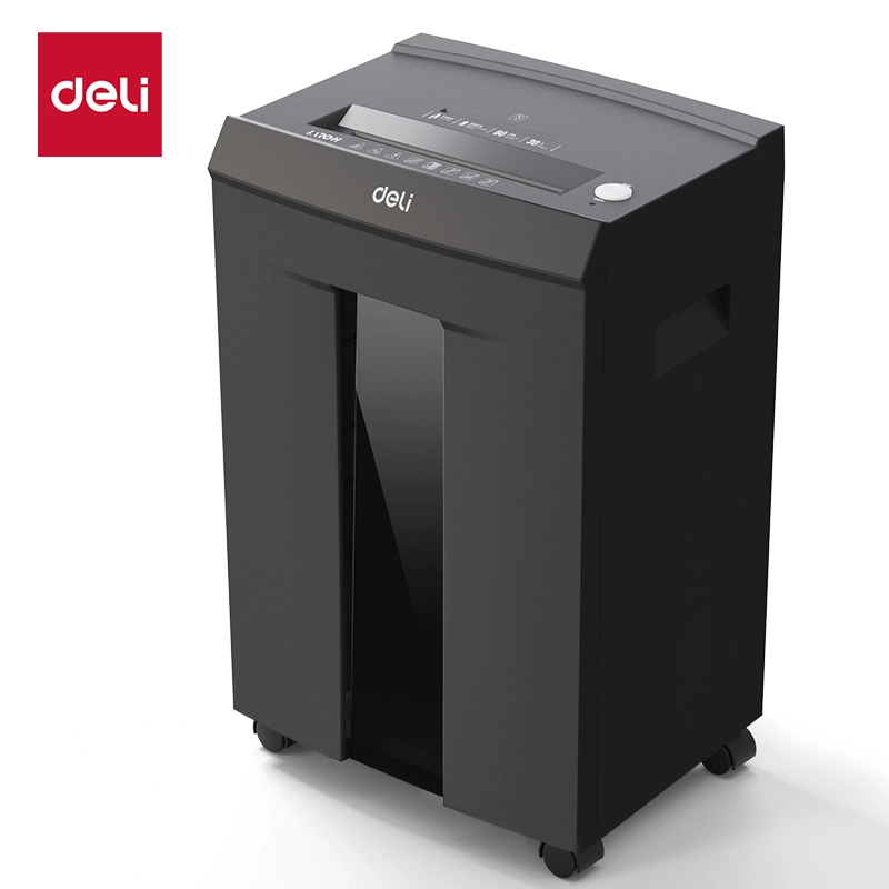

Шредер Deli ET098, секретность P-4, фрагменты - 1 мм x 5 мм, объем 30 л, кол-во листов до 8 шт., скрепки, скобы, карты, CD, белый (ET098), ET098