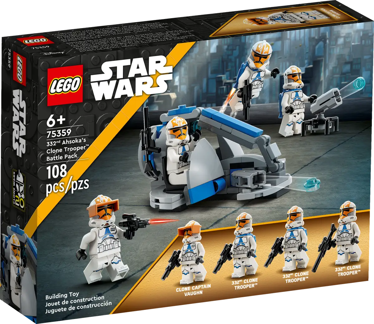 Конструктор LEGO Star Wars Боевой набор 332-го солдата-клона Асоки, деталей: 108