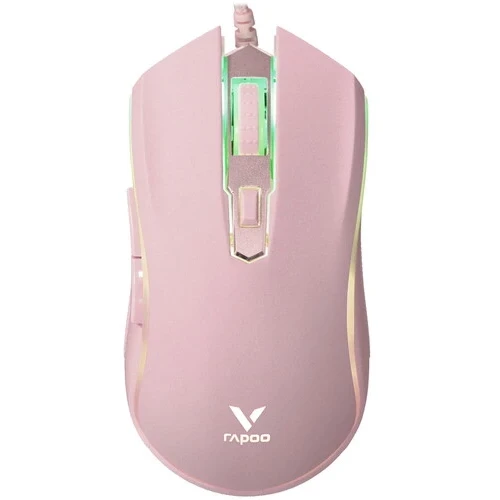 

Мышь проводная Rapoo V25S , 6200dpi, оптическая светодиодная, USB, розовый (V25S-PINK), V25S