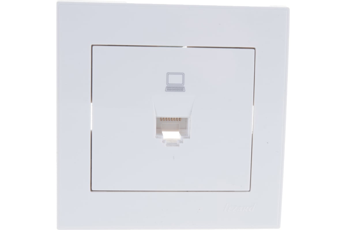 

Розетка RJ-45 скрытый монтаж, IP20, белый, Lezard Rain (703-0202-139)