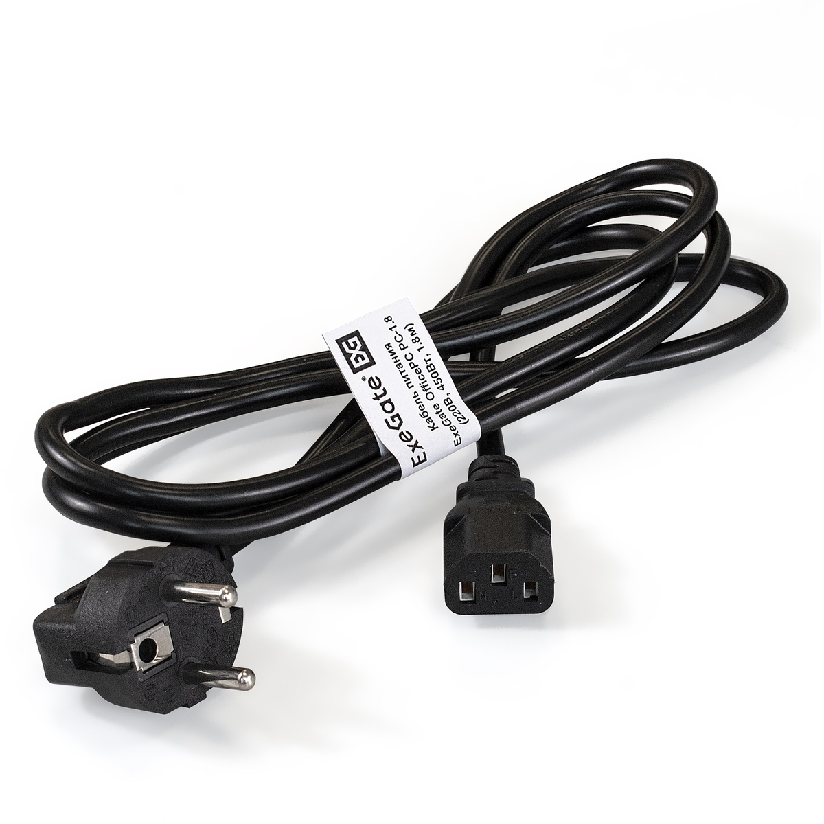 Кабель питания Exegate IEC-320-C13-Schuko (Euro)(M), 1.8 м, OfficePC PC-1,8