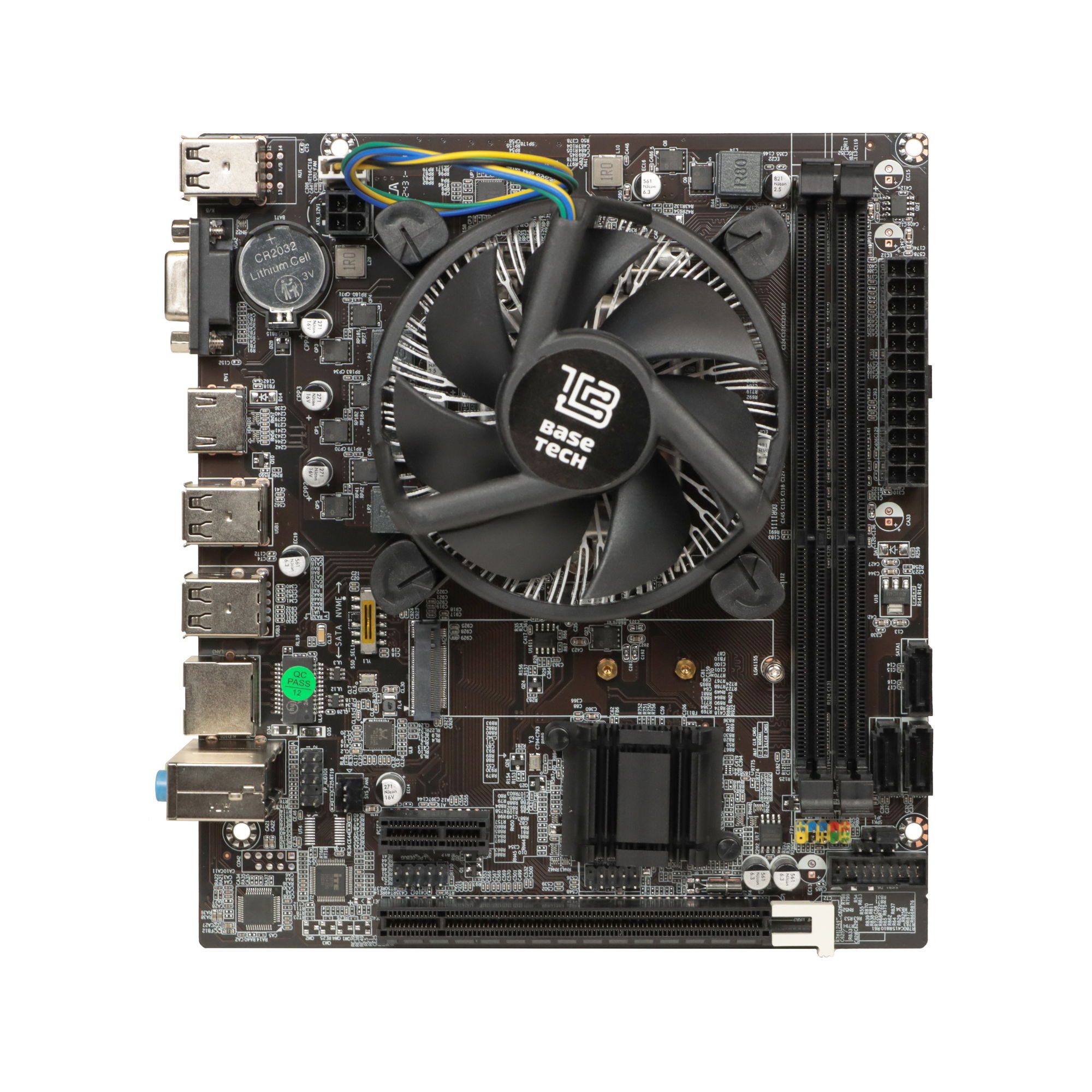 

Материнская плата с процессором и кулером BaseTech H61M-K, Socket1155, Intel Core i3-3240, Intel H61, 2xDDR3, PCI-Ex16, 3SATA2, 5.1-ch, GLAN, 2 USB 3.0, VGA, HDMI, mATX, Retail, H61M-K