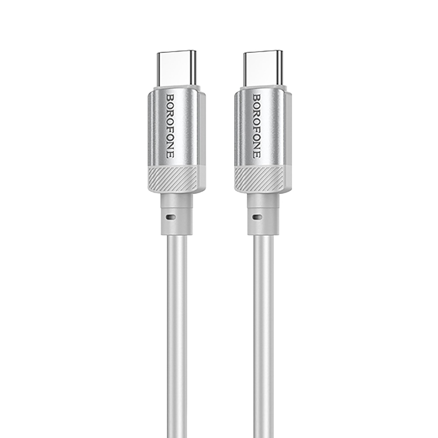 

Кабель USB Type-C-USB Type-C, 3А, 60 Вт, 1 м, серый, Borofone BX108, BX108