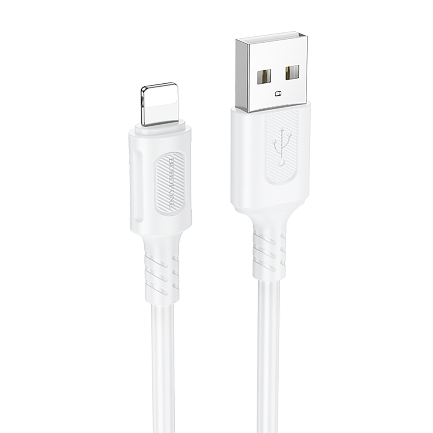 

Кабель USB(Am)-Lightning 8-pin(m), 2.4А, 1 м, белый, Borofone Feliz BX111 (6941991115059), BX111