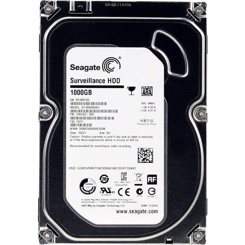 

Жесткий диск (HDD) Seagate 1Tb Surveillance, 3.5", 64Mb, SATA3 (ST1000VX001)