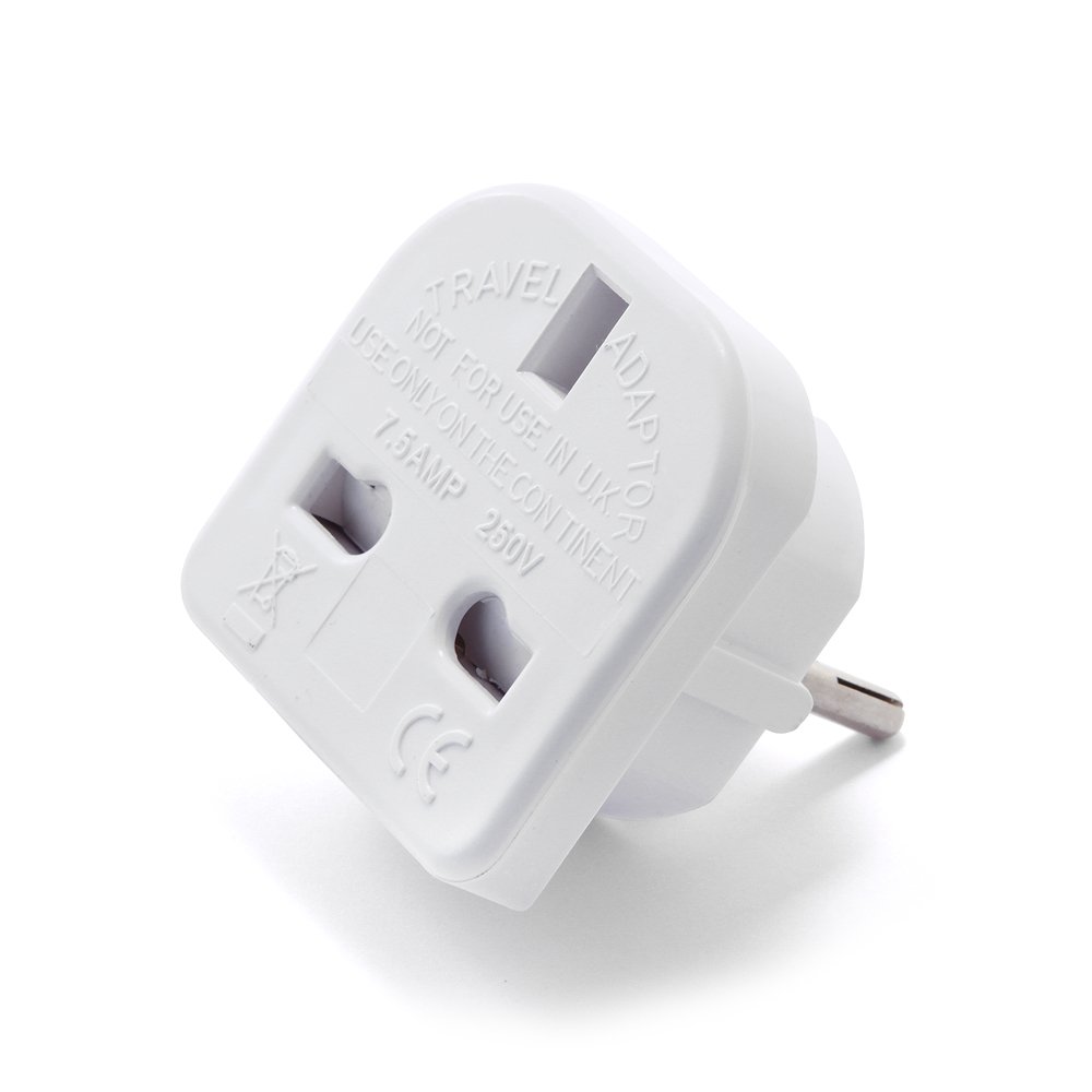 

Переходник питания (адаптер) UK Type-Schuko (Euro)(M) прямая вилка, белый Cablexpert A-AC-UKEU-001B (A-AC-UKEU-001B), A-AC-UKEU-001B