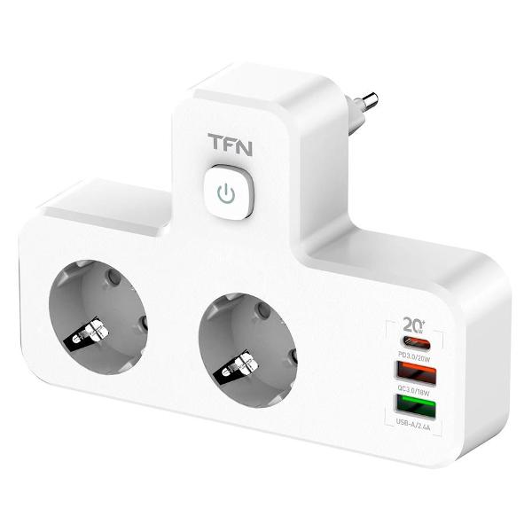 Сетевой фильтр TFN POWER 5 2-розетки 2xUSB 1xUSB Type-C белый TFN-POWER5WH 1300₽