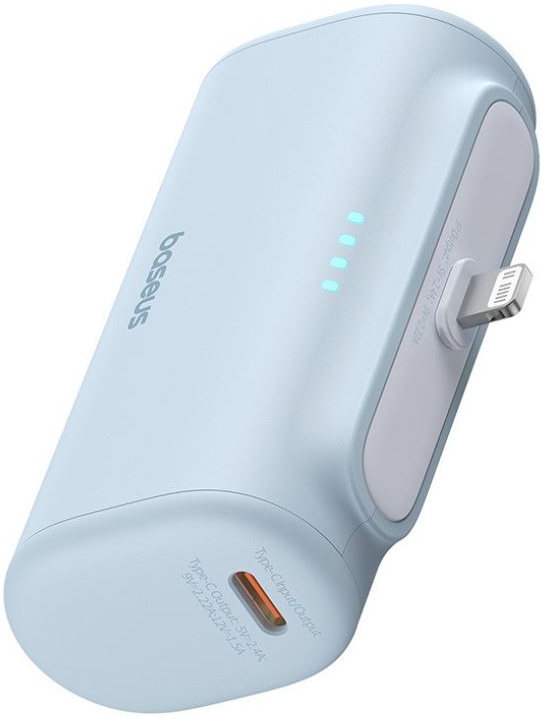 

Портативный аккумулятор (Powerbank) BASEUS Compact MFI, 5000 мА·ч, QC, синий (P10068307313-00), Compact MFI
