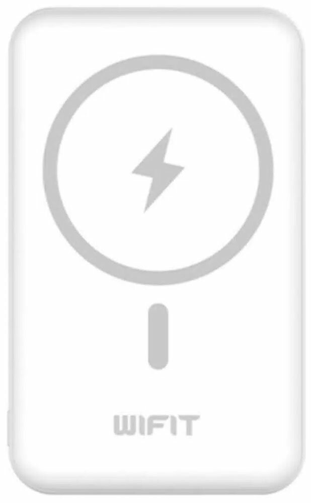 

Портативный аккумулятор (Powerbank) Wifit WIMAG, 5000 мА·ч, 3А, Type-C, QC, PD, QI, белый (WIF-WF009WH), WIMAG