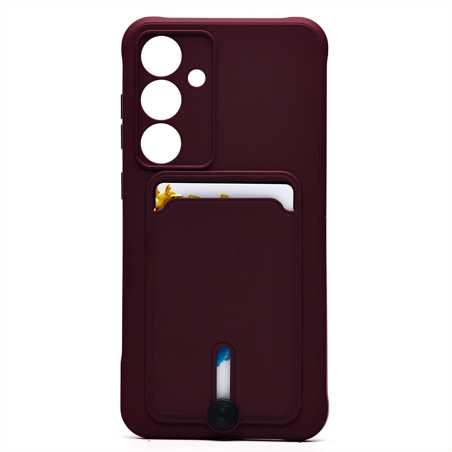 Чехол-накладка Activ SC304 с картхолдером для смартфона Samsung Galaxy S24FE, бордовый